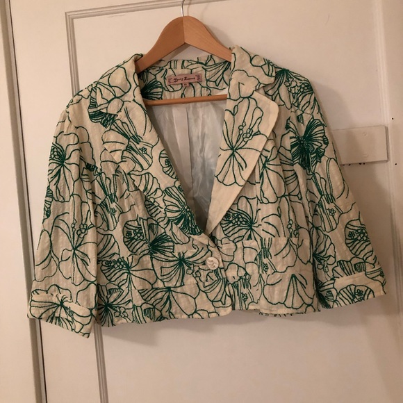 Darling cotton embroidered crop jacket XL - Picture 2 of 7